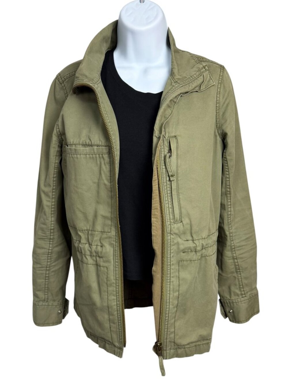 Madewell Fleet Utility Jacket Olive Green Military Cotton Small